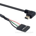 90Degree Mini USB Motherboard Female Adapter Extended Cable